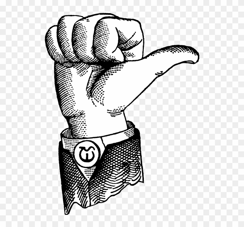 Vintage Thumbs Up Png Clipart #4669867