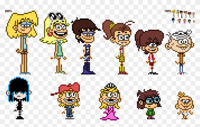 Redgirl - Loud House Sprites Clipart