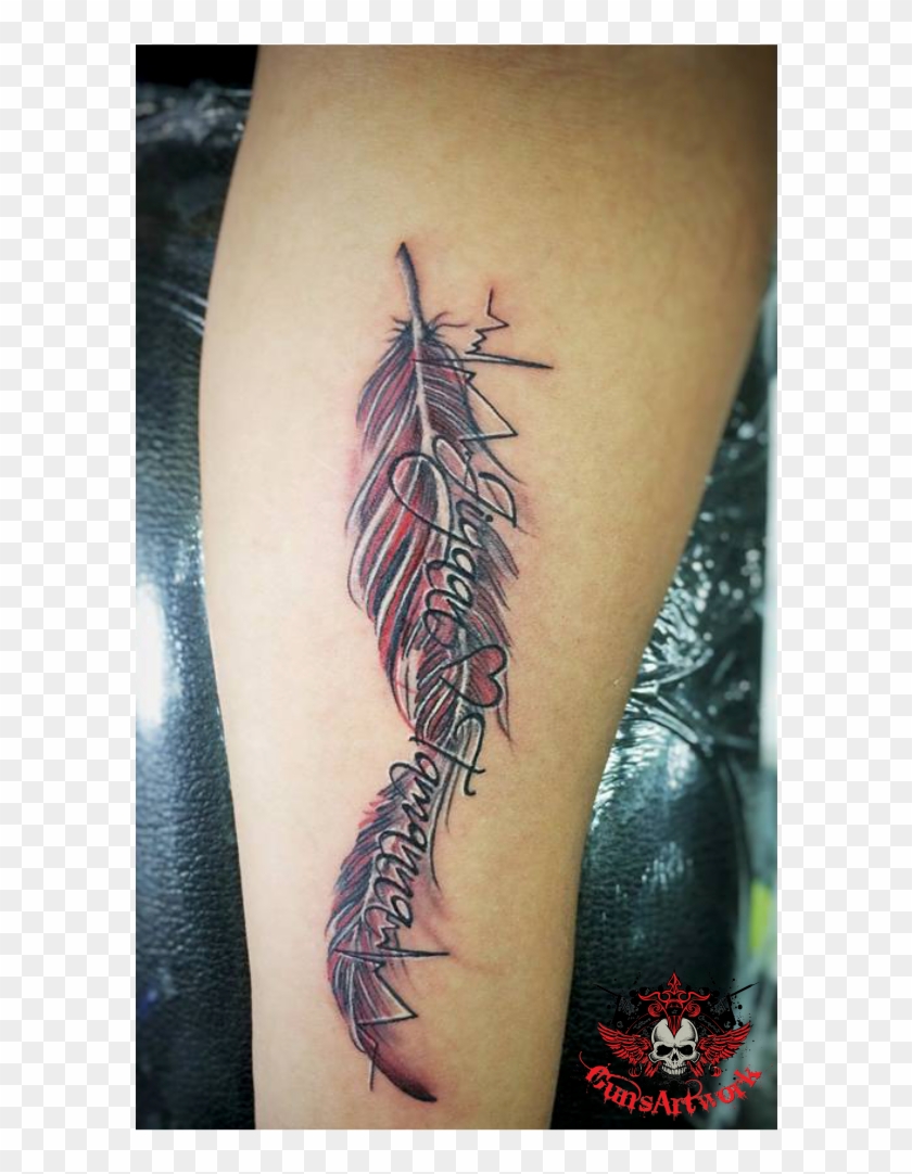 Feather Tattoo - Tattoo Clipart #4670362