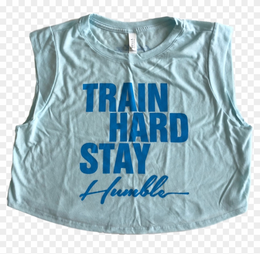 Train Hard Stay Humble Ladies Cropped Tee Clipart #4670475