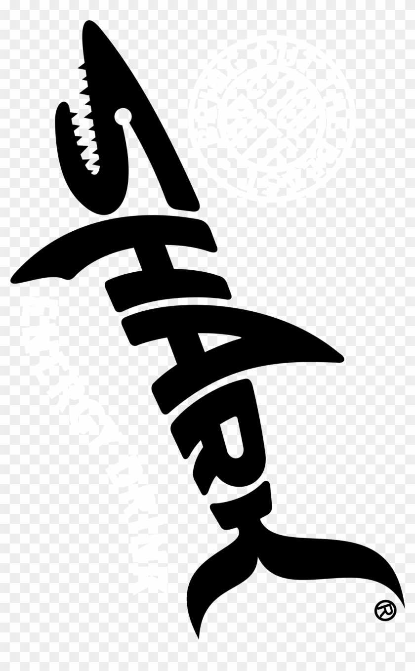 Shark Logo Black And White - Shark Energy Drink Thailand Clipart