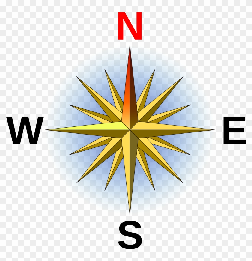 Compass Rose En Small N - Compass Rose Clipart #4672376