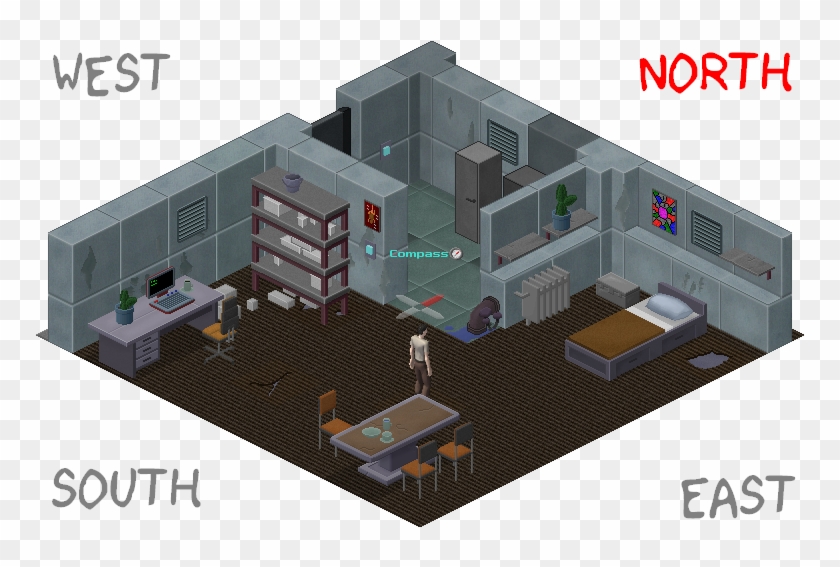 Compass Directions - Floor Plan Clipart