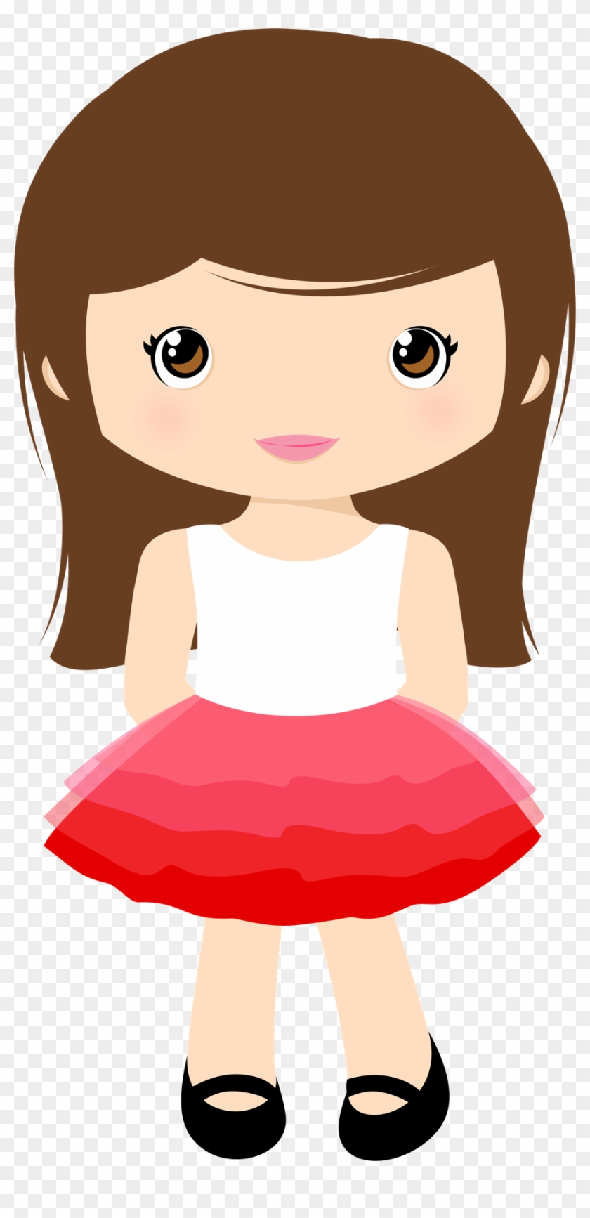 Girl With Book Clipart - Dibujos Niñas Png Transparent Png #4672812