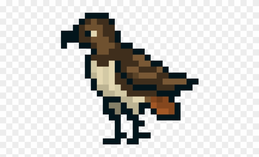 Red Tailed Hawk Clipart Peregrine Falcon - Hawk Pixel Art Png Transparent Png