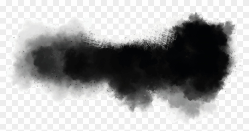 Grunge Ink Splashes And Stains - Monochrome Clipart #4672894