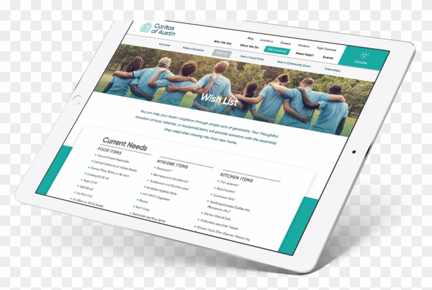 Caritas Website Tablet View - Website Clipart #4672933