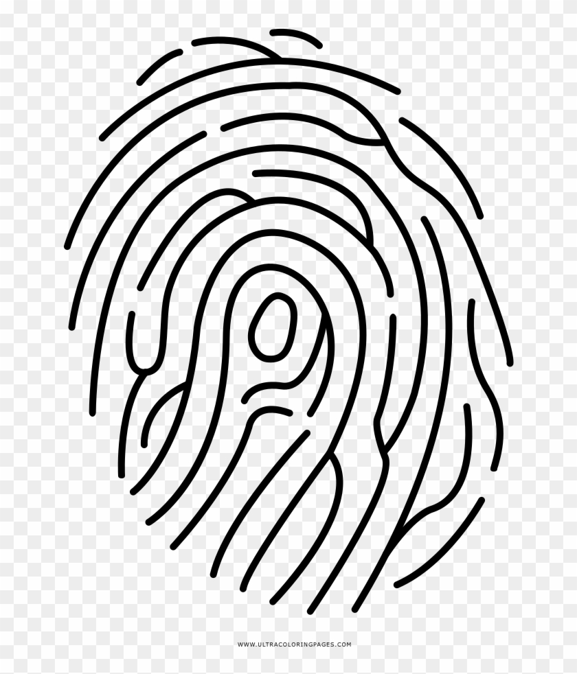Fingerprint Coloring Page - Huellas Dactilares Para Colorear Clipart #4673466