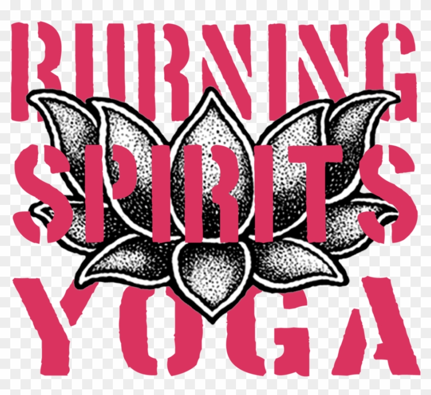 Burning Spirits Yoga Logo Block Pink Lotus - Blaq Clipart #4673675