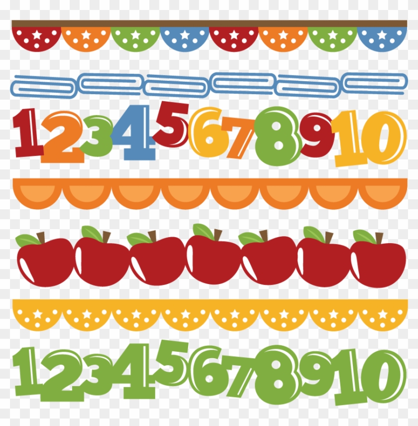 Transparent Borders Techflourish - Cute School Border Clipart - Png Download