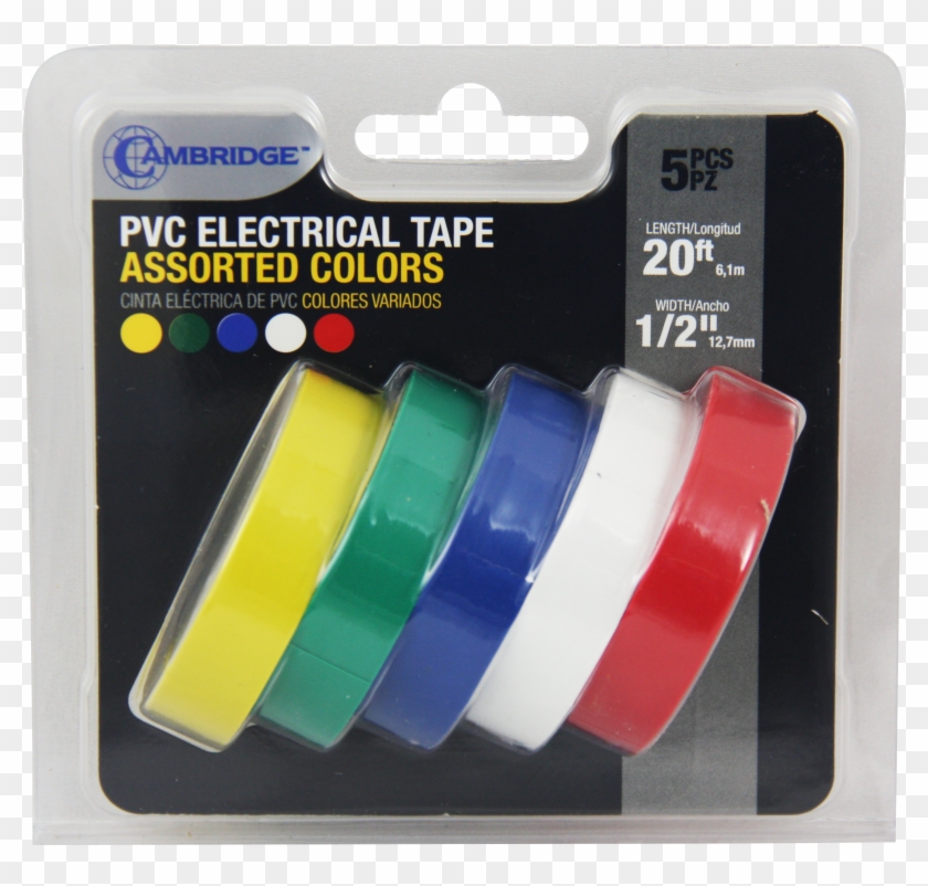 Cambridge Professional Grade Electrical Tape 5 Rolls, - Plastic Clipart