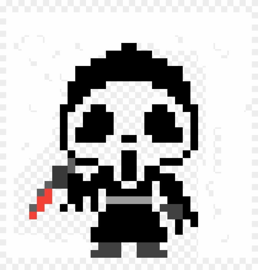 Ghost Face - 8 Bit Skull Png Clipart