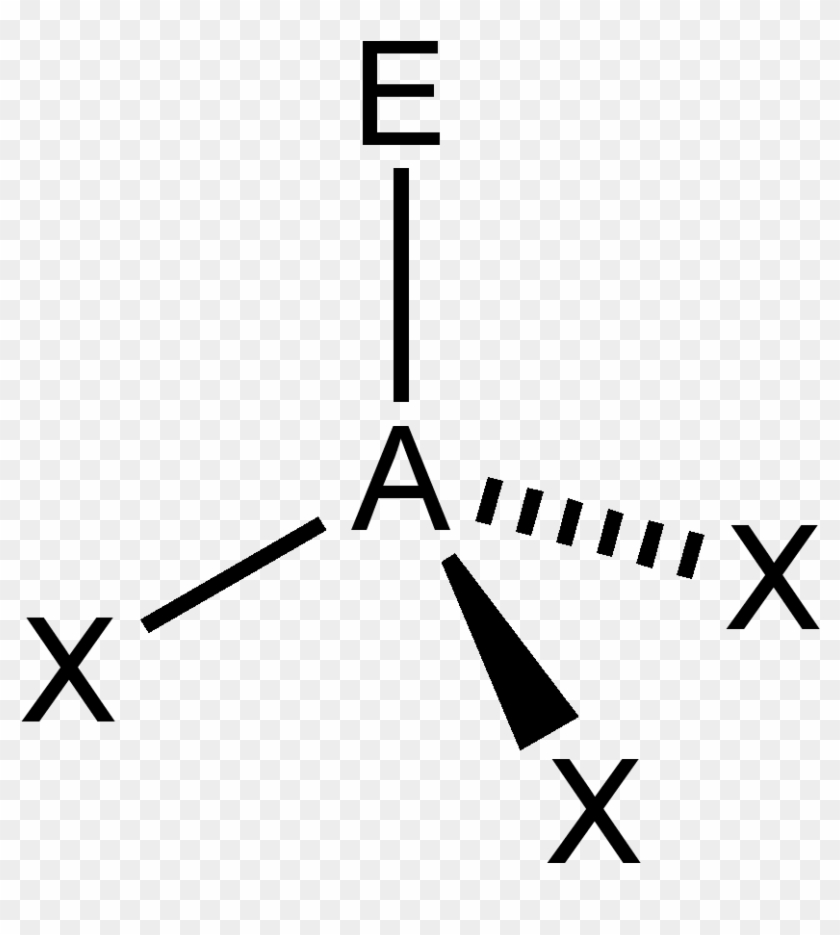 Ax3e1-2d - Ax3e1 Vsepr Clipart #4675419