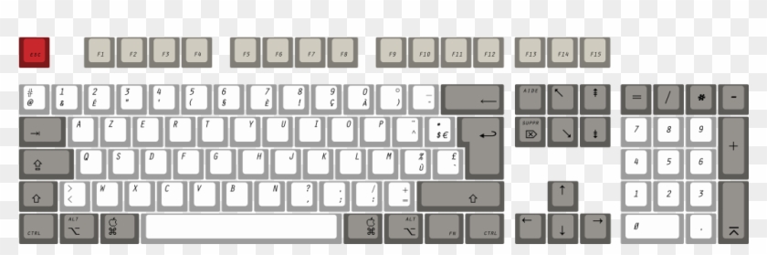 French Mac Old Style By Antilog 105 Key Iso Custom - Func Kb 460 Nordic Clipart #4675517