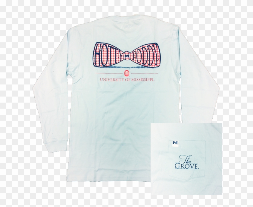 Proper Cotton Ole Miss Long Sleeve Pocket Tee 'bowtie' - Casual Dress Clipart