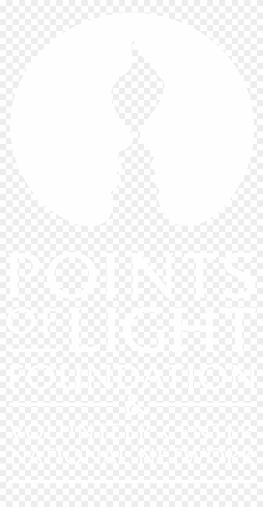 Points Of Light Foundation & Volunteer Center National - Johns Hopkins Logo White Clipart #4677570