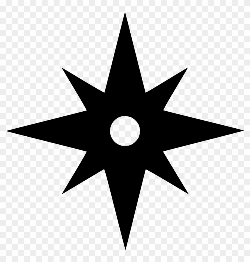 - Black 8 Pointed Star , Png Download - 8 Pointed Black Star Clipart