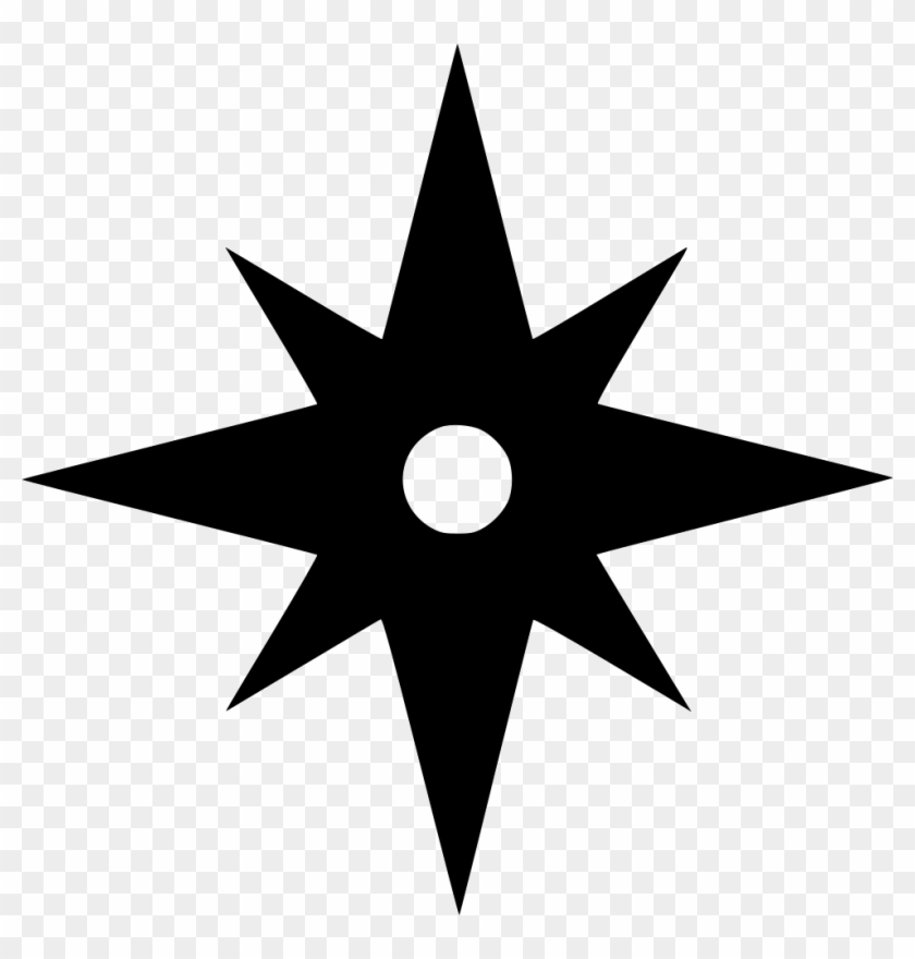 - Black 8 Pointed Star , Png Download - 8 Pointed Black Star Clipart #4678005