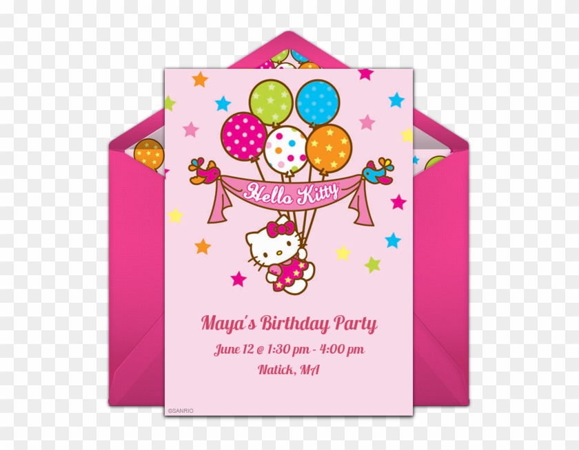 Hello Kitty Birthday Online Invitation - Hello Kitty Birthday Invitations Clipart #4679570