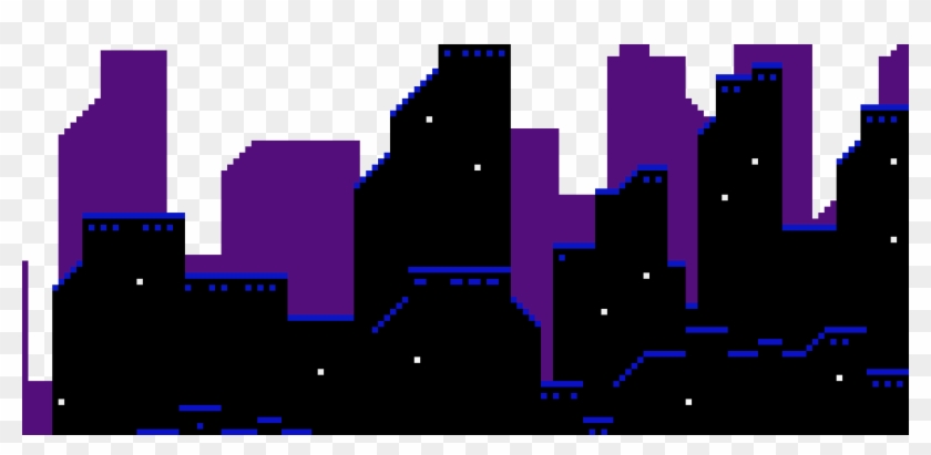 Gotham City Png - City Pixel Png Clipart