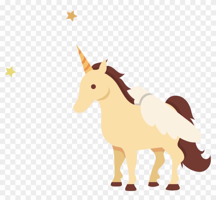 Clip Black And White Download Mule Vector Cute Cartoon - Unicorn Mule - Png Download