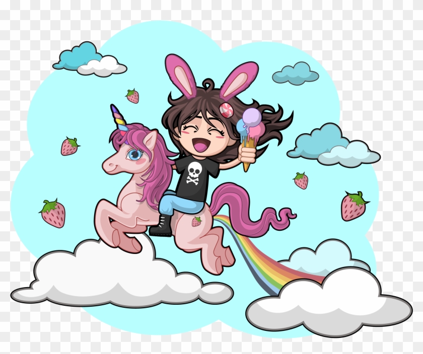 Unicorn And Rainbow In Happy Land Mini Pack - Cartoon Clipart #4680332