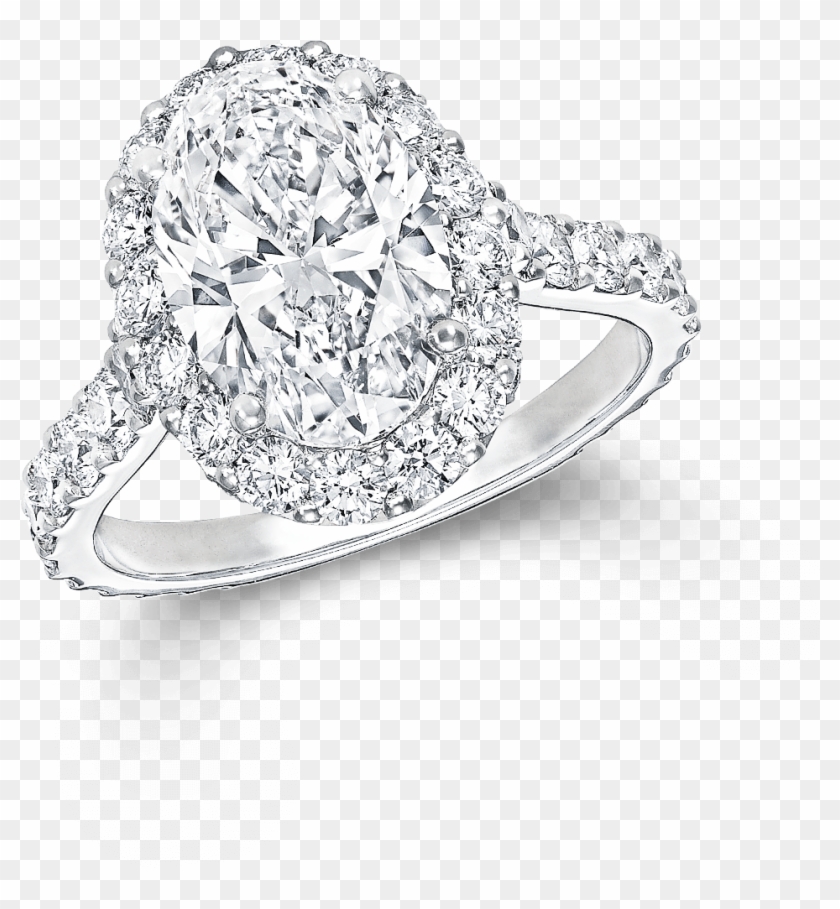A Graff Icon Oval White Diamond Engagement Ring With - Pre-engagement Ring Clipart