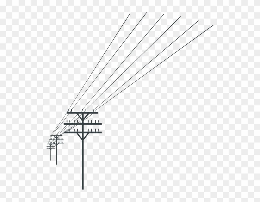 Pole Vector Telephone - Transparent Power Line Silhouette Clipart #4681145