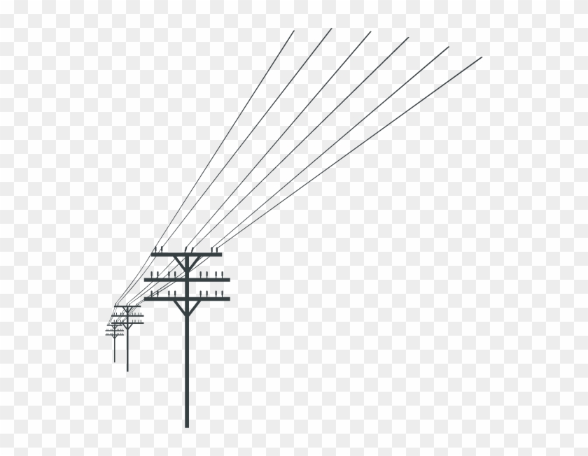 Pole Vector Telephone - Transparent Power Line Silhouette Clipart