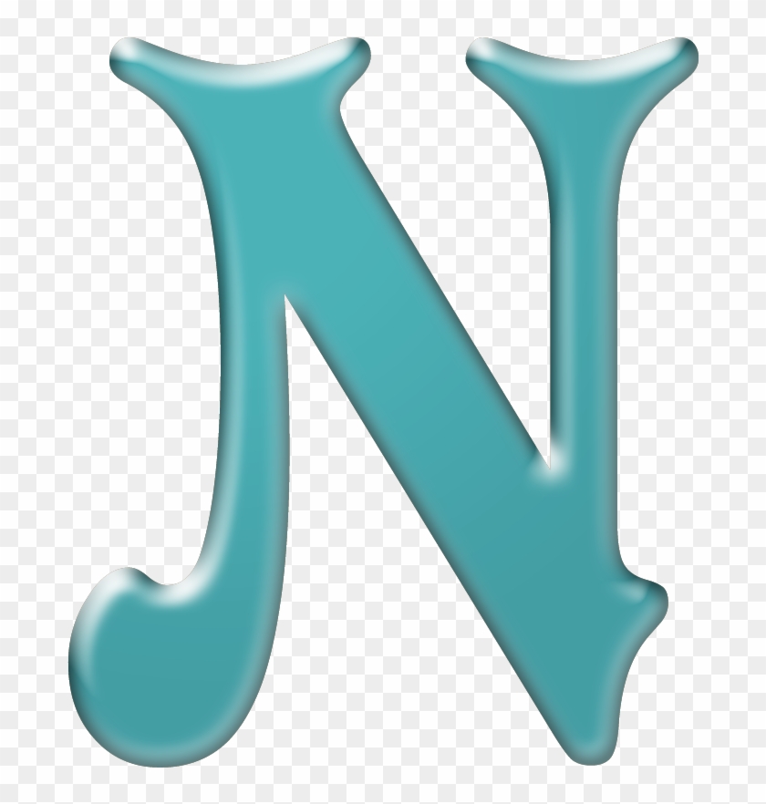 Crafts-lettering/fonts Fancy Letter N - Şekilli N Harfi Clipart