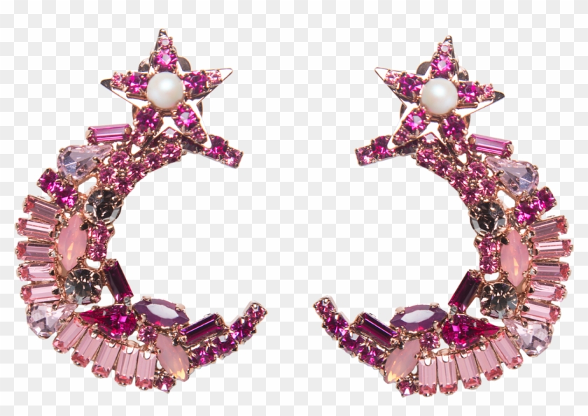 Purple Moon Png , Png Download - Earrings Clipart #4681947