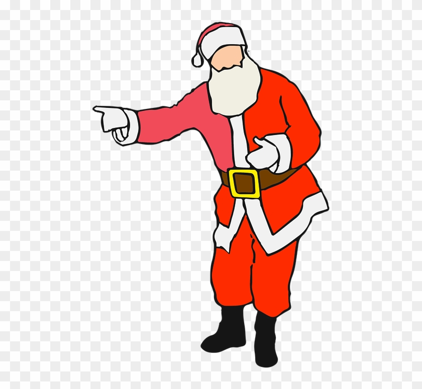 Background Claus Full Length Pointing Santa Papai Noel Apontando Png Clipart 4682209 Pikpng