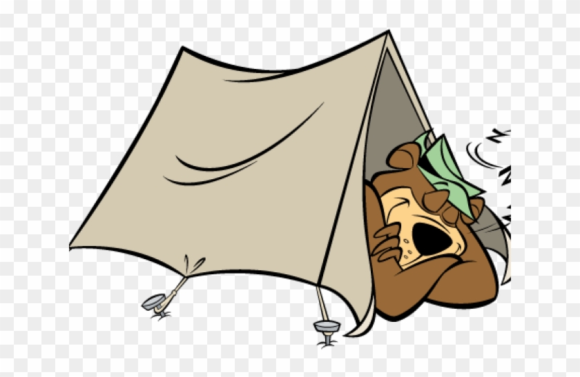 Yogi Bear In A Tent Clipart #4682305