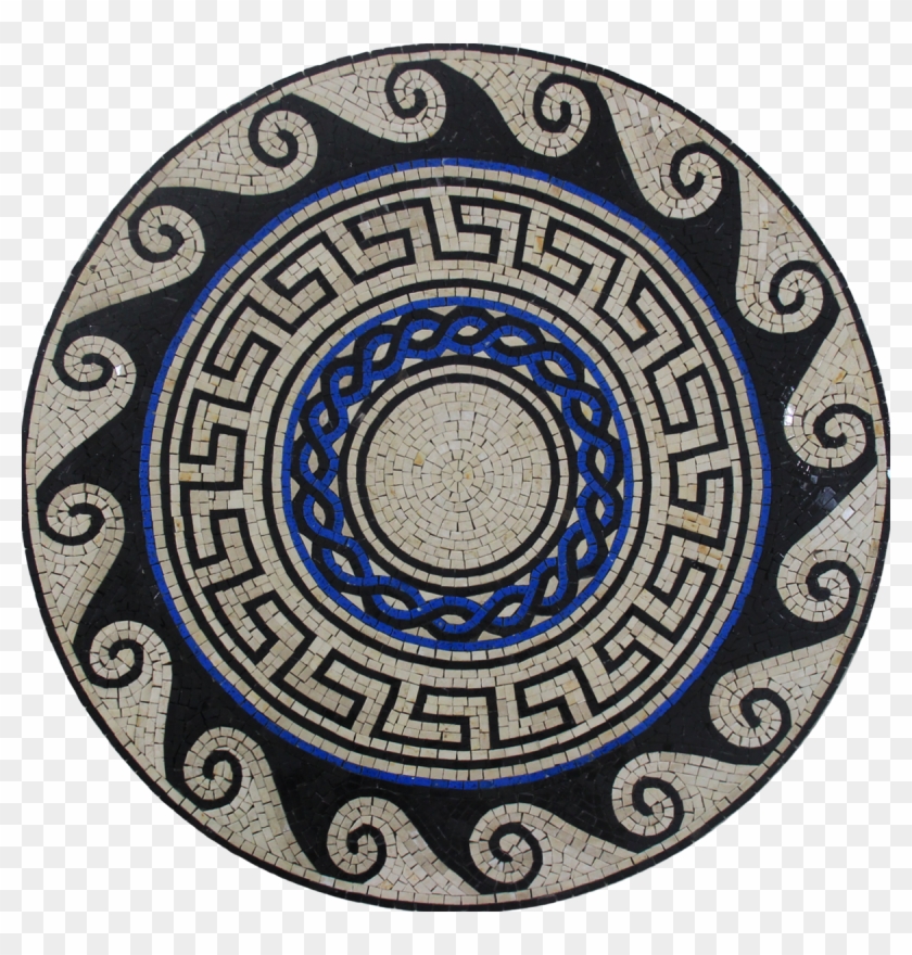 Waves And Greek Keys Pattern Natural Bathroom Tile - Randolph Macon Academy Logo Clipart