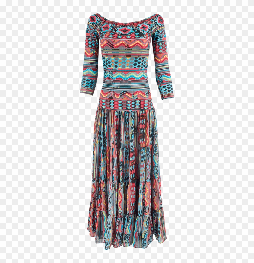 Vintage Collection Santa Fe Nights Long Dress - Day Dress Clipart