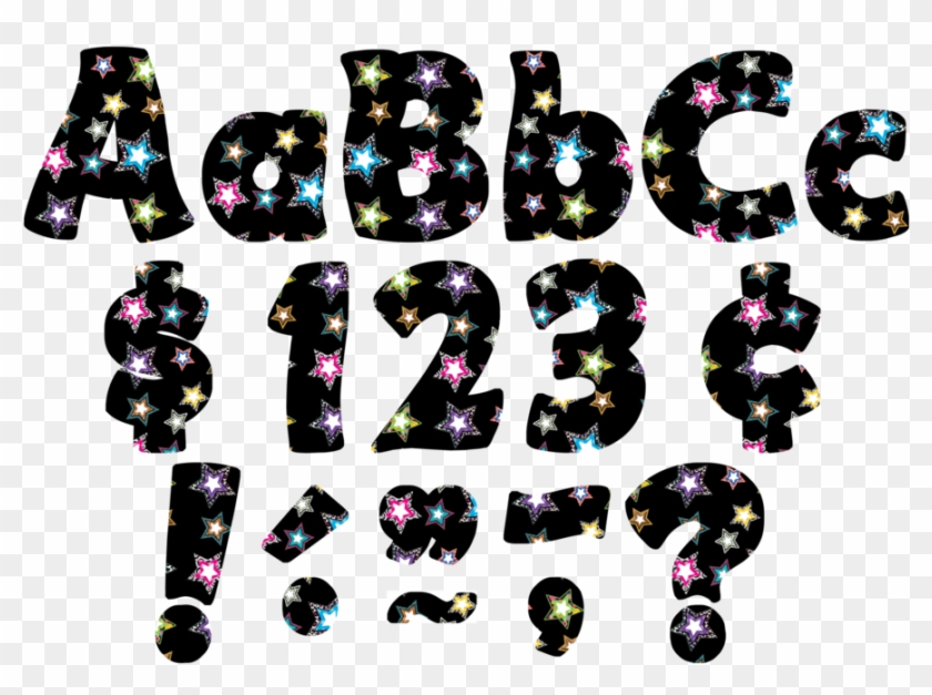 Tcr5374 Fancy Stars Funtastic 4" Letters Combo Pack - Colourful Letters Clipart
