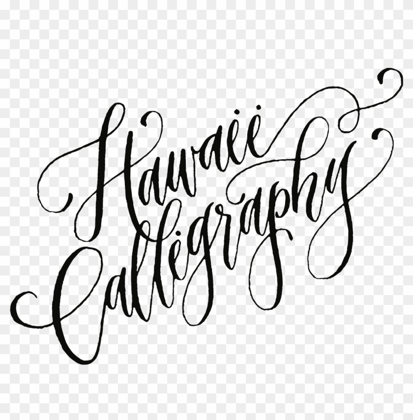 Fancy Calligraphy Letters - Write Hawaii In Cursive Clipart #4682791