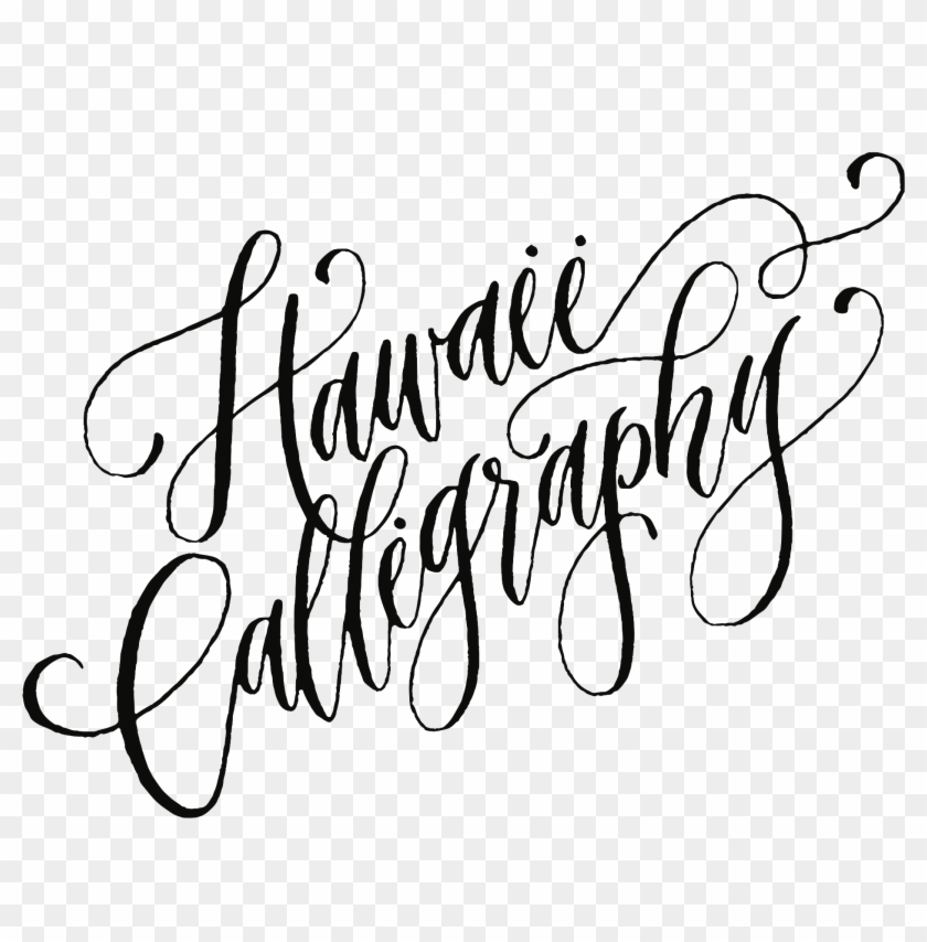 Fancy Calligraphy Letters - Write Hawaii In Cursive Clipart