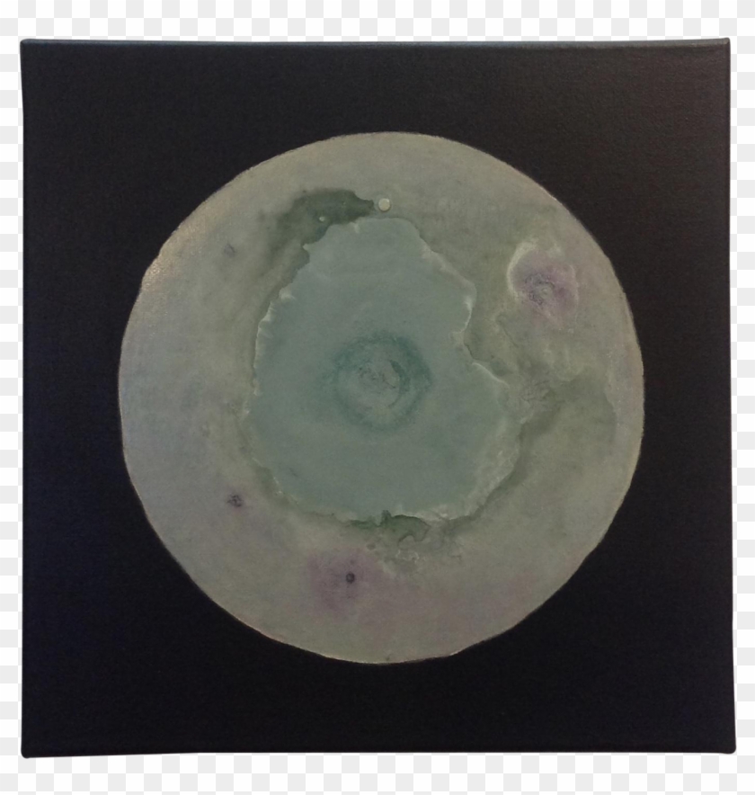 Abstract Sage Green And Purple Moon Painting On Chairish - Circle Clipart #4682823