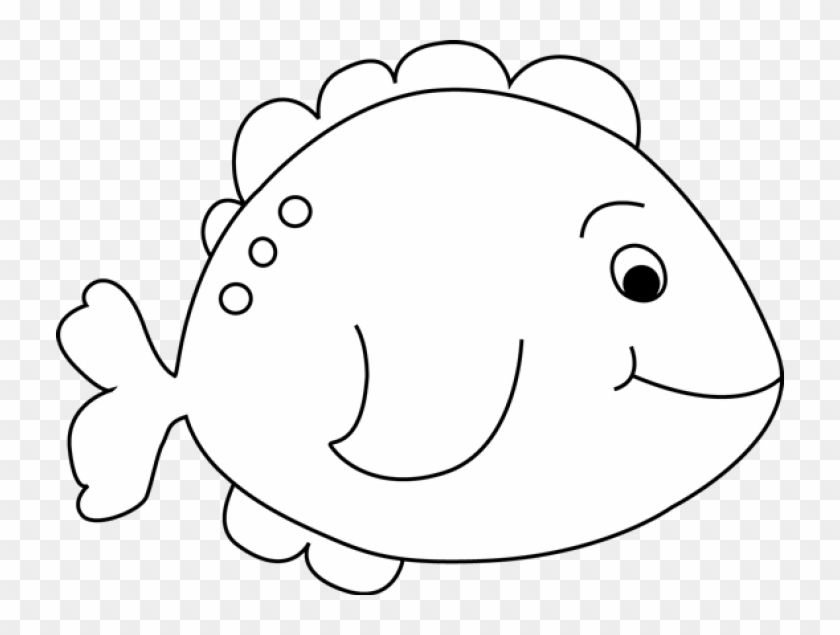 Fish Clipart Black And White Transparent Background - Png Download #4682865