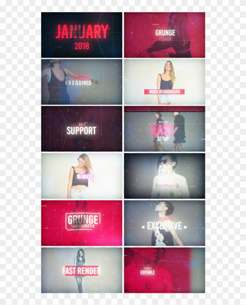 Videohive Grunge Fashion Free After Effects Template - Flyer Clipart