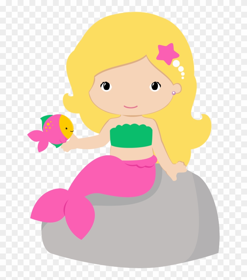 Cute Mermaid Clipart - Png Download