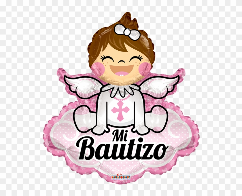 Globo Shape Metalico Mi Bautizo Angelito Con Nube Rosa - Baby Brands Gift Club Clipart