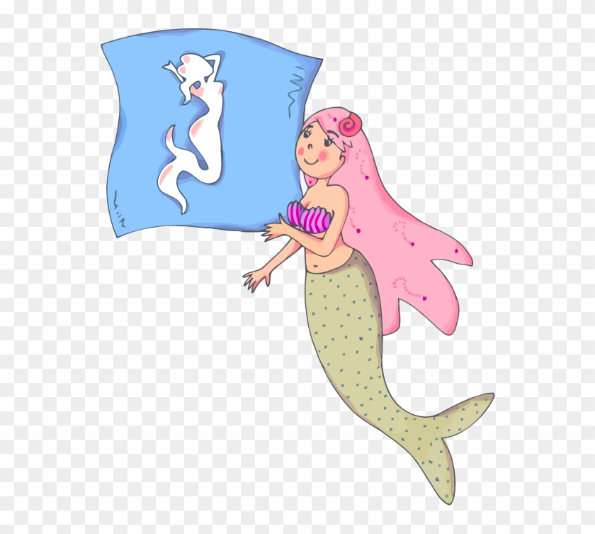 The Nice Little Mermaid Landed In Tortoreto A Long - Cartoon Clipart