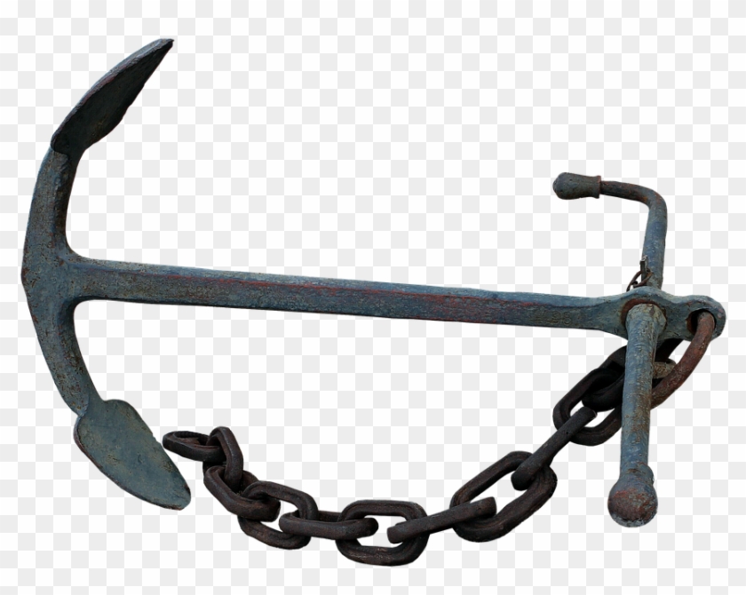 Anchor, Old, Rusted, Rust, Metal - Png 3d Fishing Rope Old Clipart #4684171