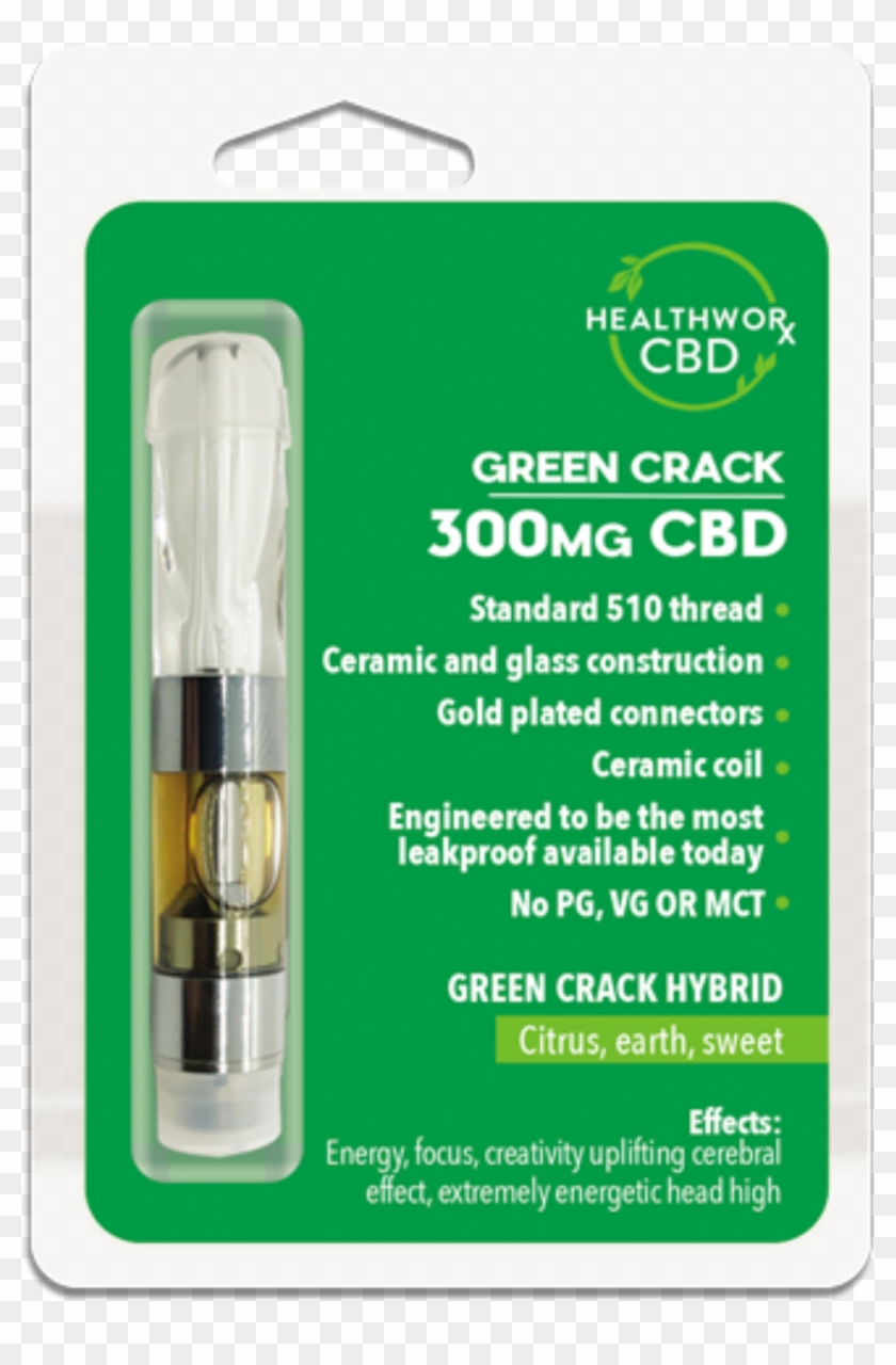 Green Crack 300mg Cbd Vaporizer Pen Cartridge By Healthworxcbd - Compact Fluorescent Lamp Clipart