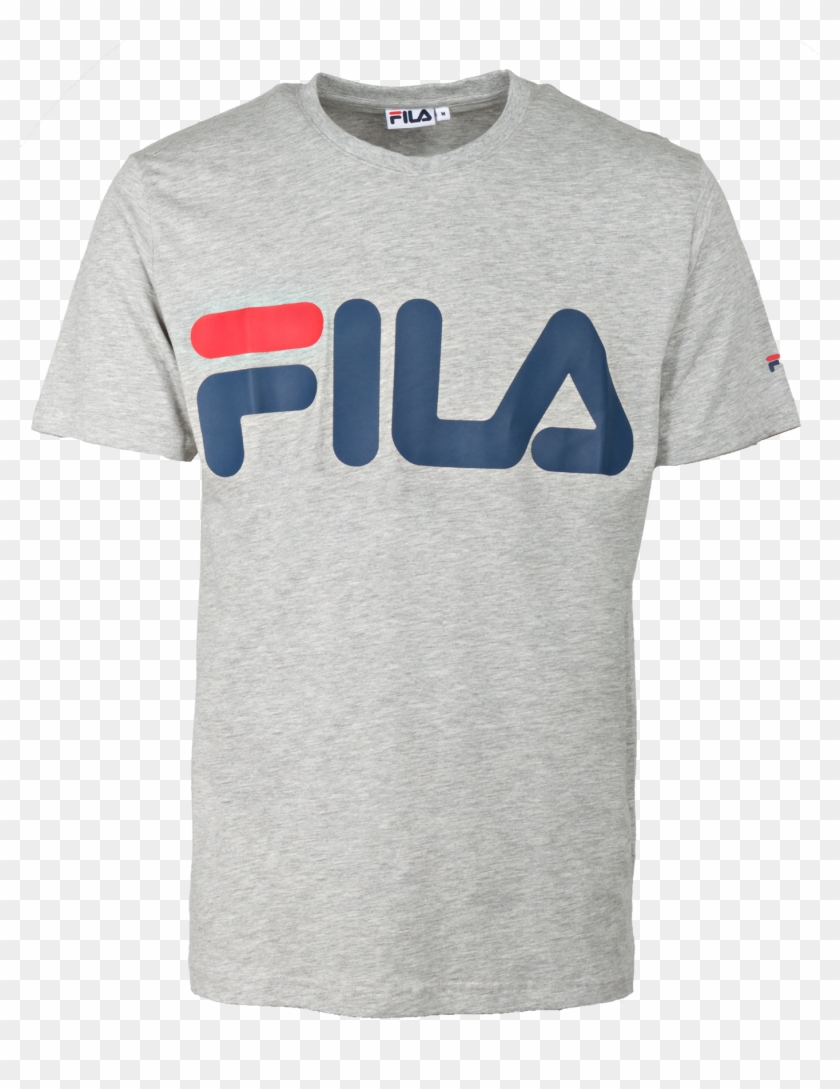 Fila Classic Logo T-shirt Grey - Active Shirt Clipart #4685104