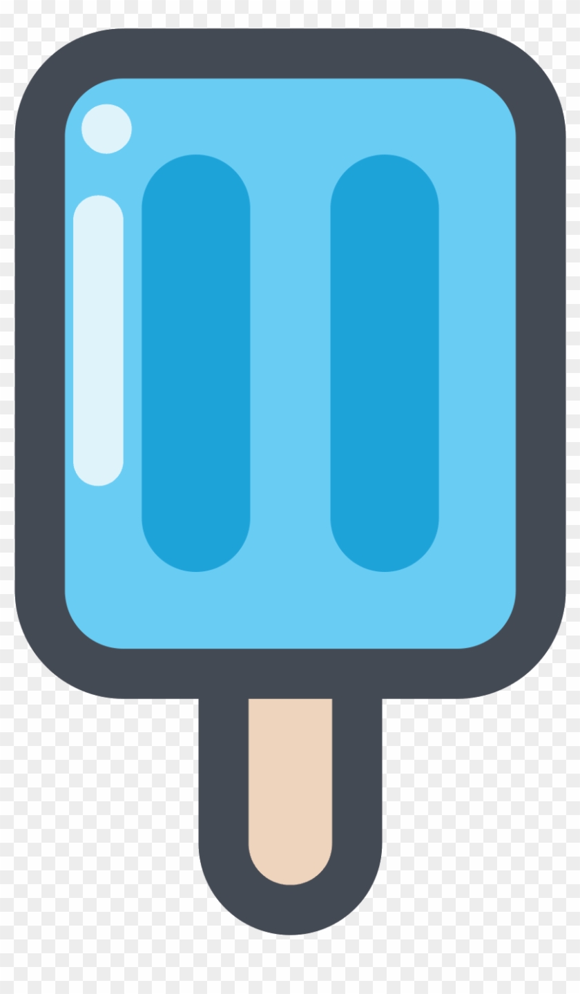 Blue Ice Pop Icon Clipart #4685409