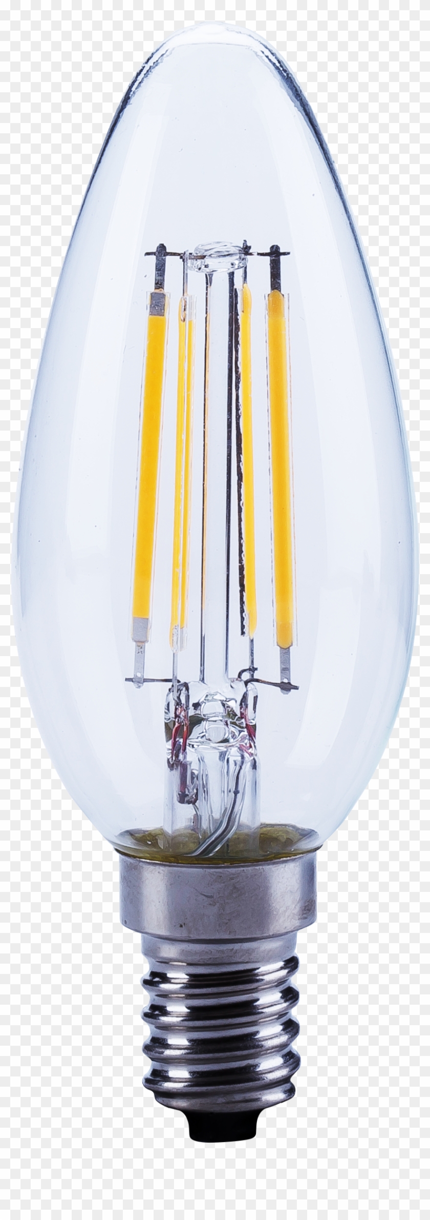 Led E B35 Fila E14 4w 2700k Cl - Incandescent Light Bulb Clipart #4685577