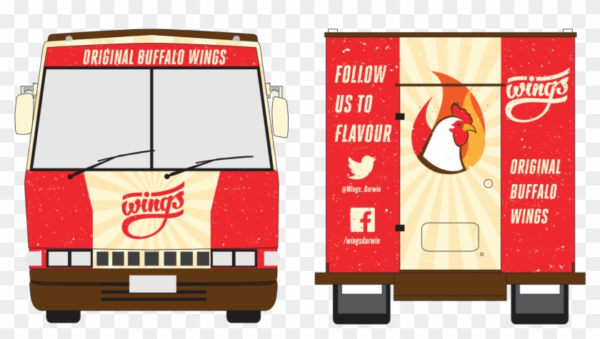 Front And Back - Food Truck Back Design Clipart